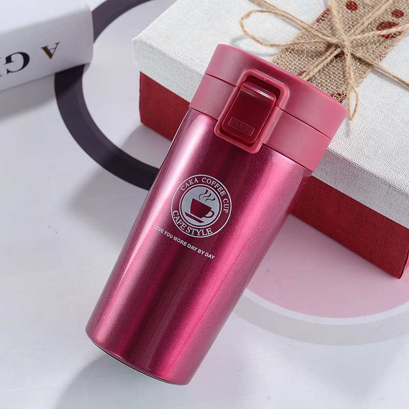 New Stainless Steel Coffee Cup Portable Business Car Gift Water Cup Creative Bouncing Cover Vacuum Cup Custom Logo